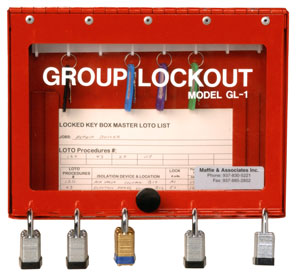 Steel group lockout tagout box model GL-1 without handle